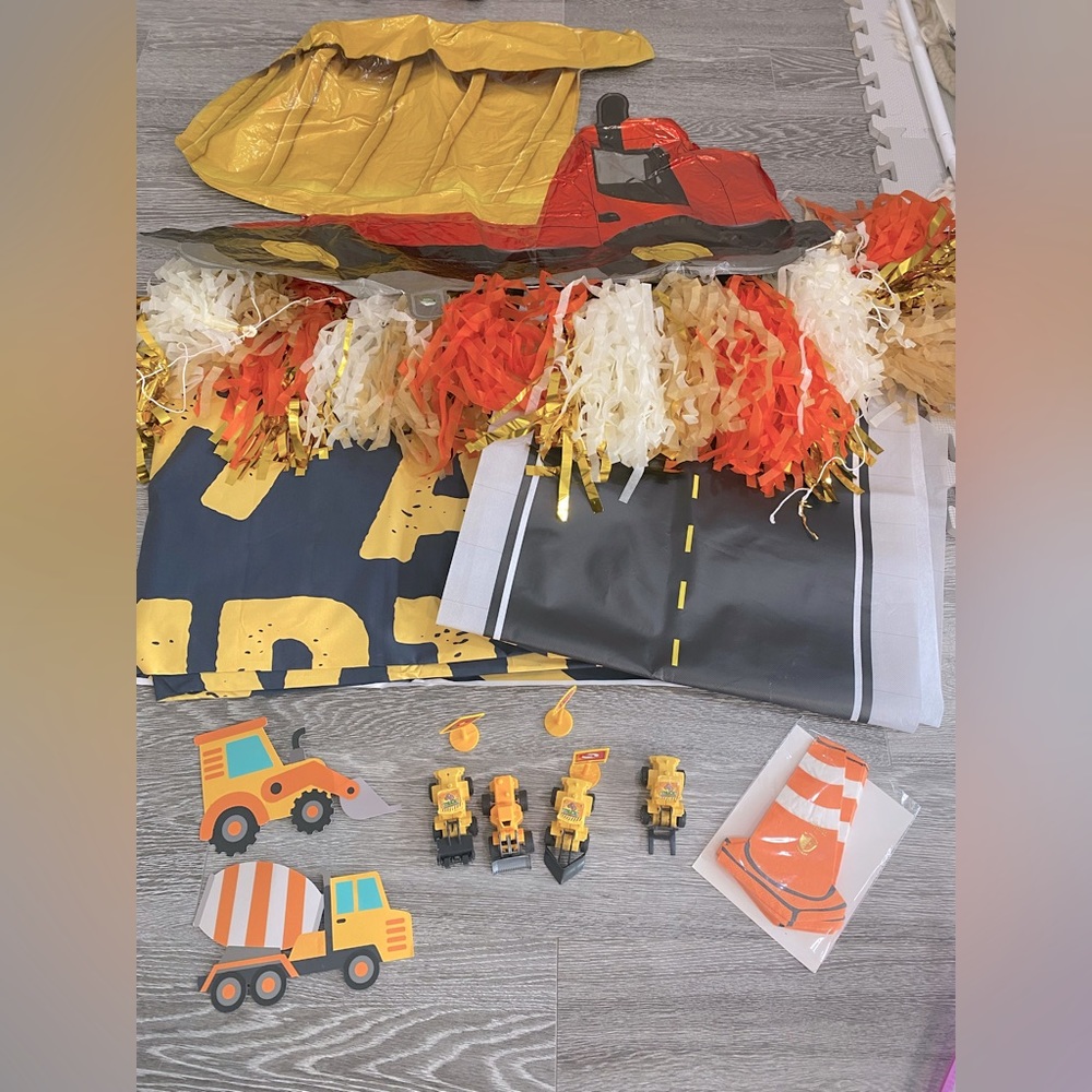 Construction birthday decorations